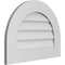 Ekena Millwork Round Top Surface Mount PVC Gable Vent: Non-Functional, w/ 3-1/2"W x 1"P Standard Frame, 24"W x 18"H GVPRT24X1801SN - alternate 3